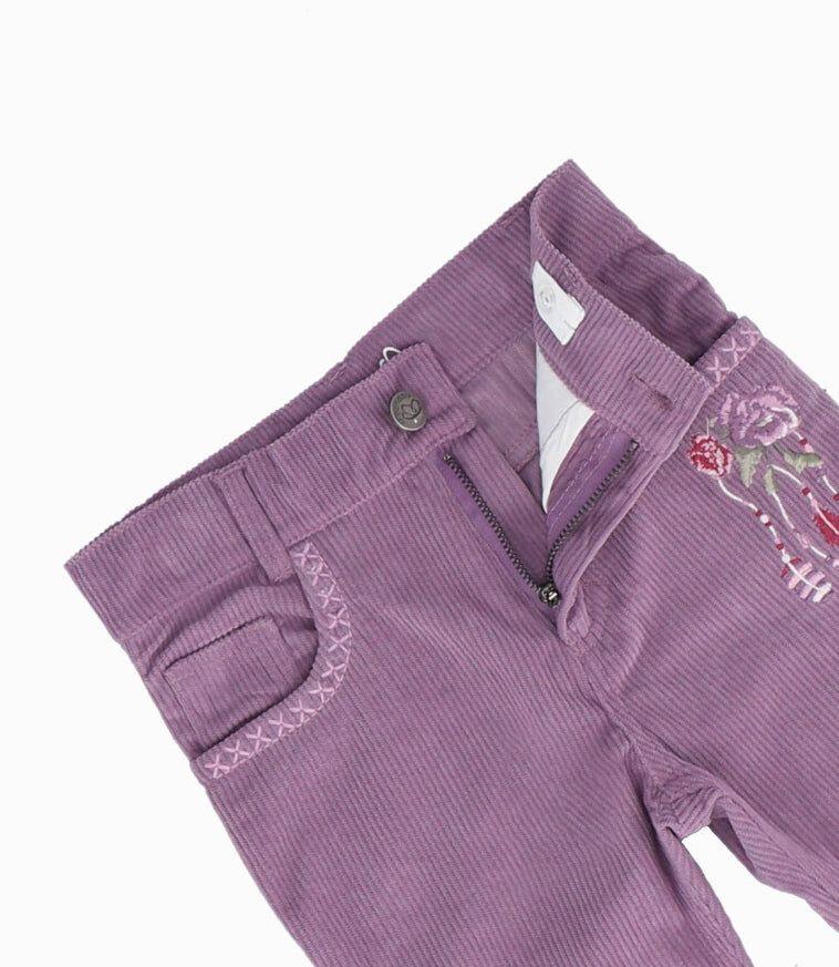 Pantalón niña de cotelé morado Limonada-3