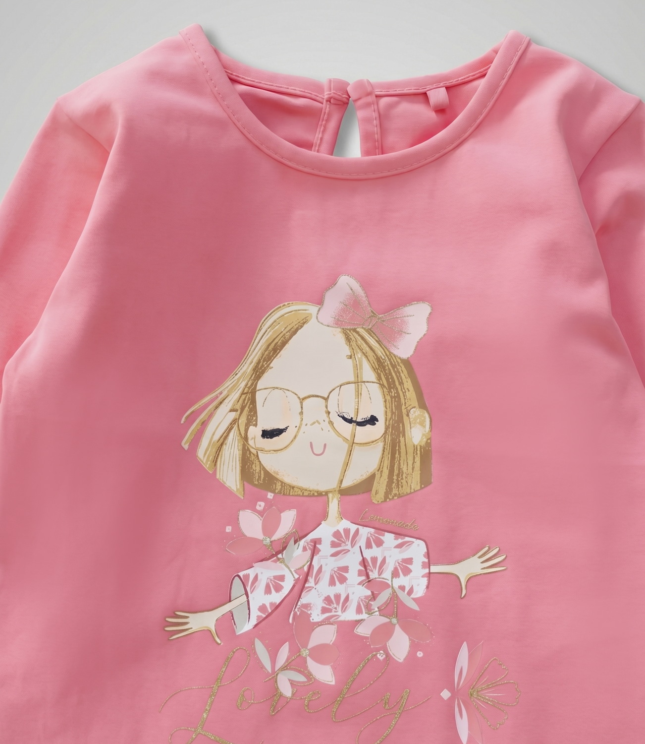 Polera manga larga bebé  L12011270178 coral Limonada-3