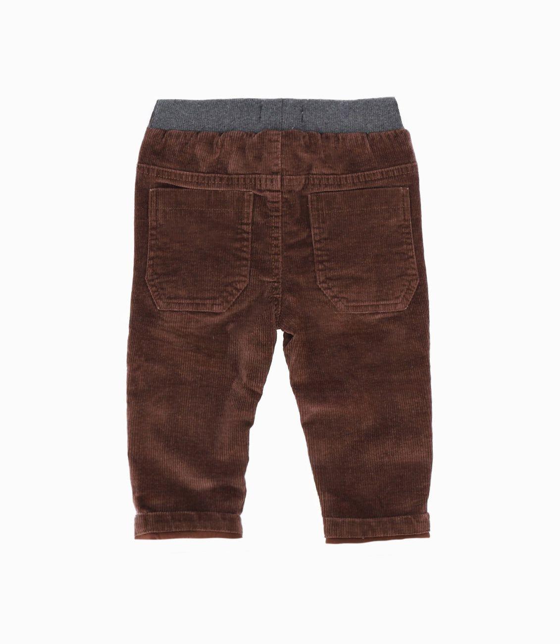 Pantalón bebés cotelé café 4 Kids-1