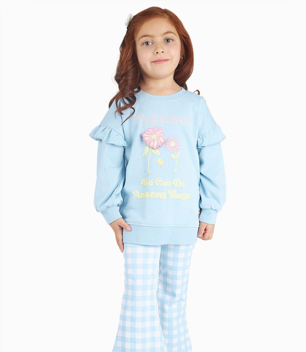 Conjunto Niña Hippie Estampado Celeste 4 Kids-0
