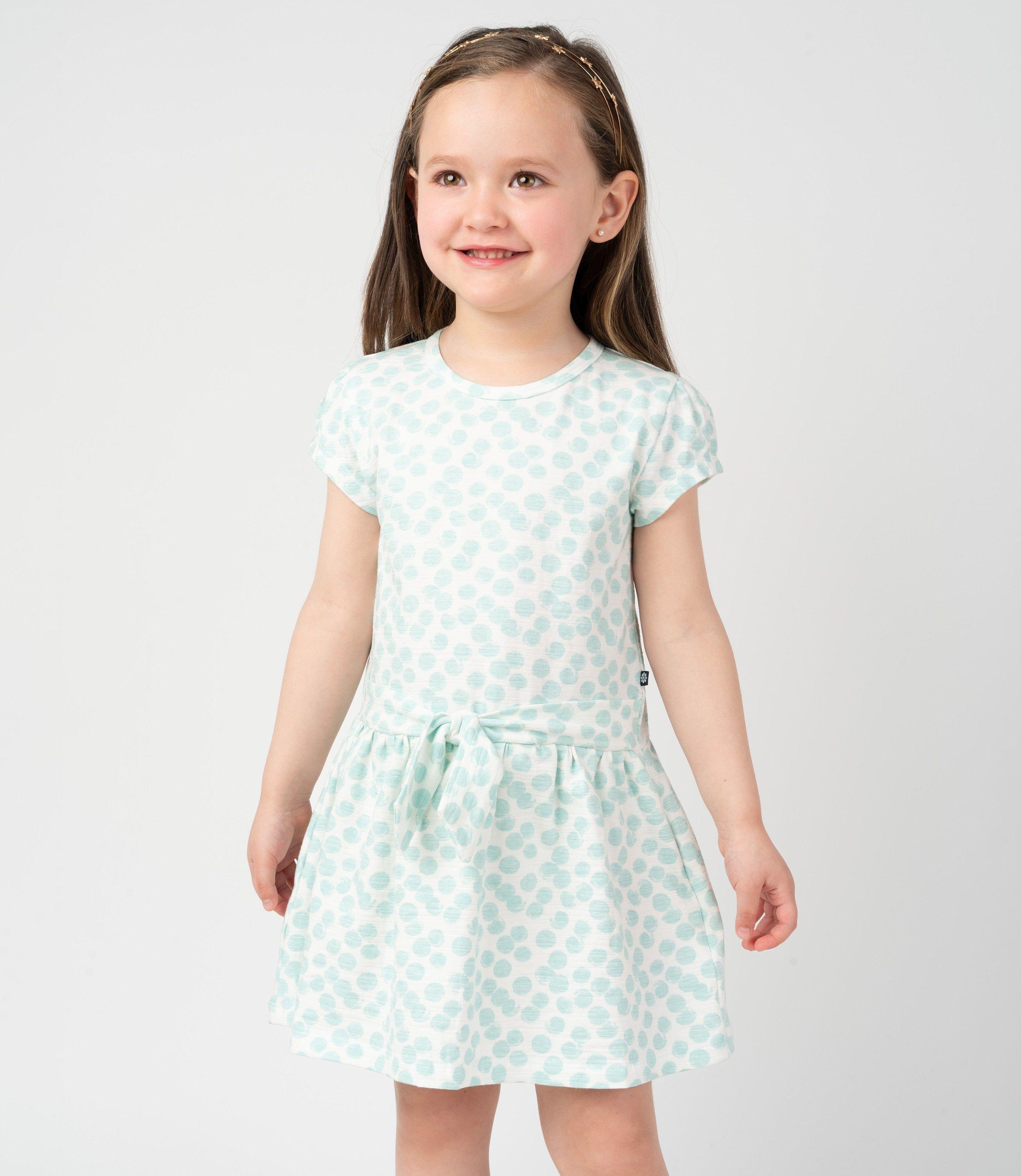 Vestido niña con flores menta 4 Kids-0
