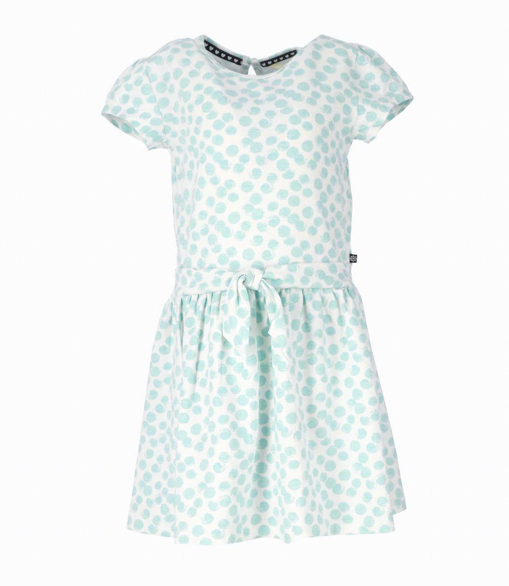 Vestido niña con flores menta 4 Kids-1