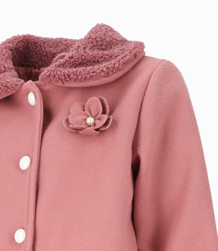 Abrigo niña con boina rosado Limonada-2