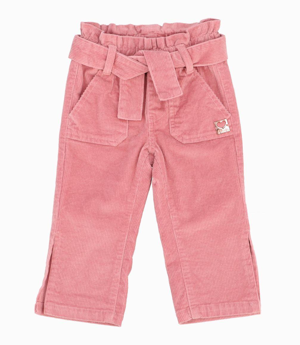 Pantalón Bebé Niña Cotelé 4 Kids Rosado-0