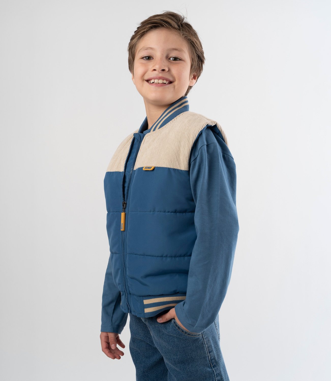 Chaqueta niño sin manga azul 4 Kids-0