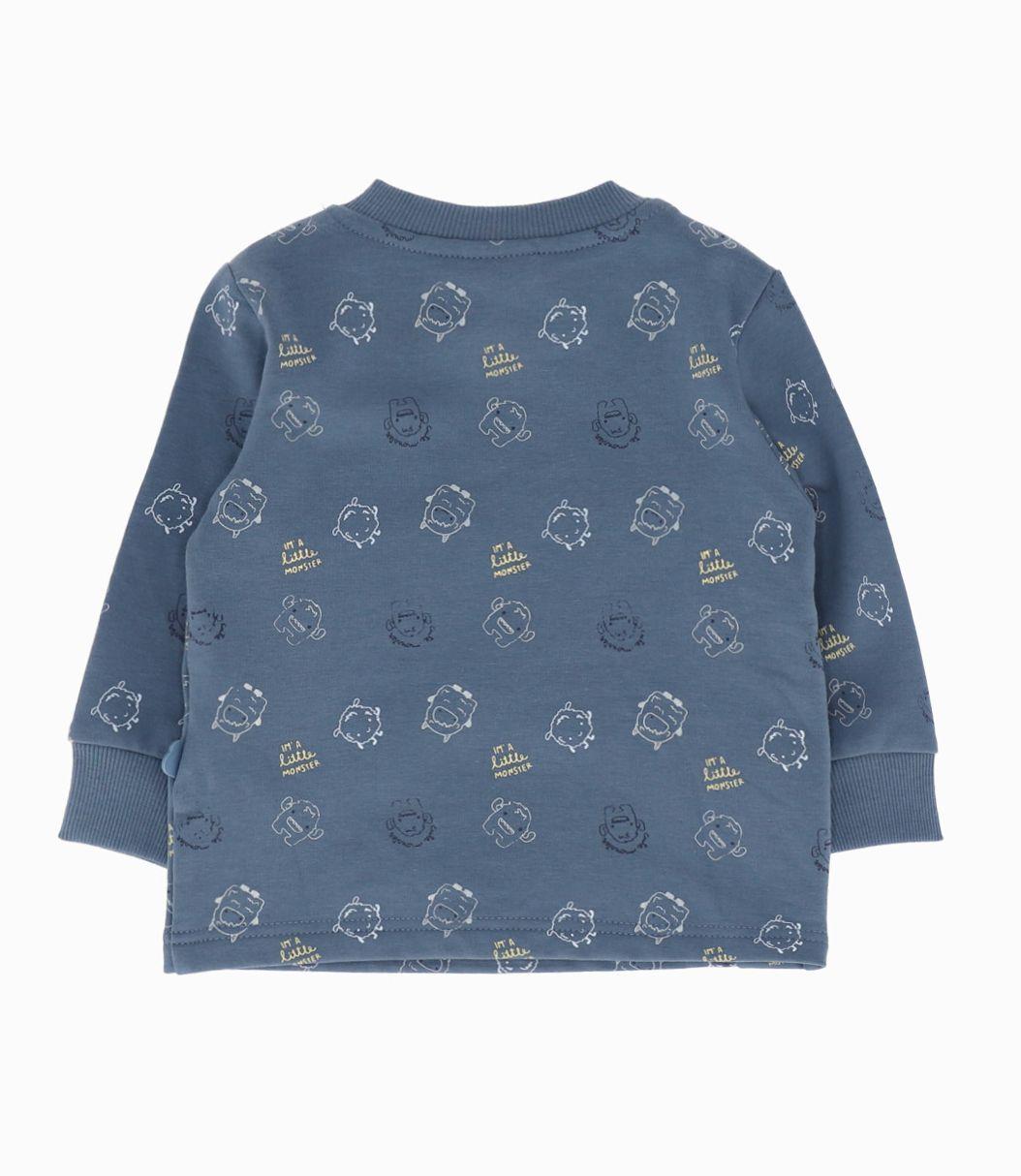 Conjunto recién nacido de polerón y calzas azul Black and Blue-2