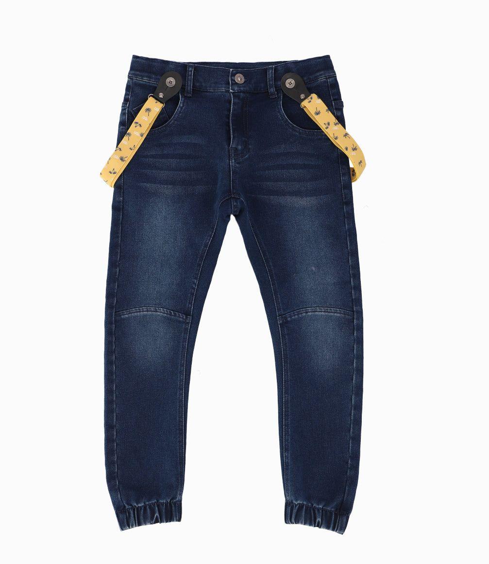 Jeans Niño Con Suspensores Denim Azul-0