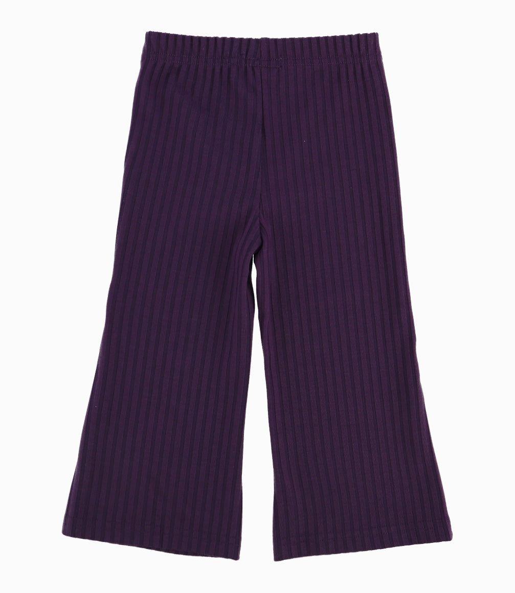 Calza Bebé Con Flores Morado-2