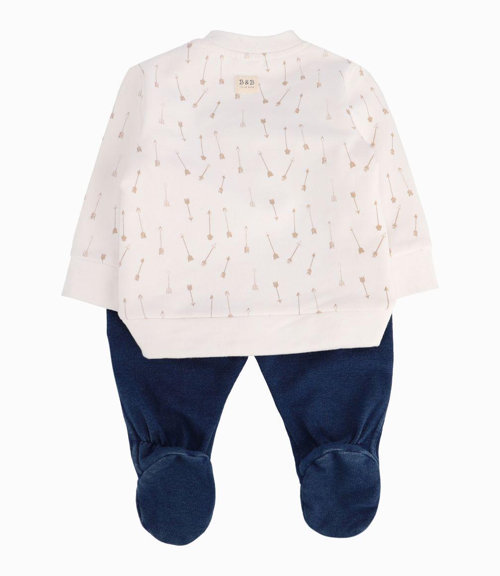 Conjunto Urban Style Recién Nacido Crudo Black And Blue-1