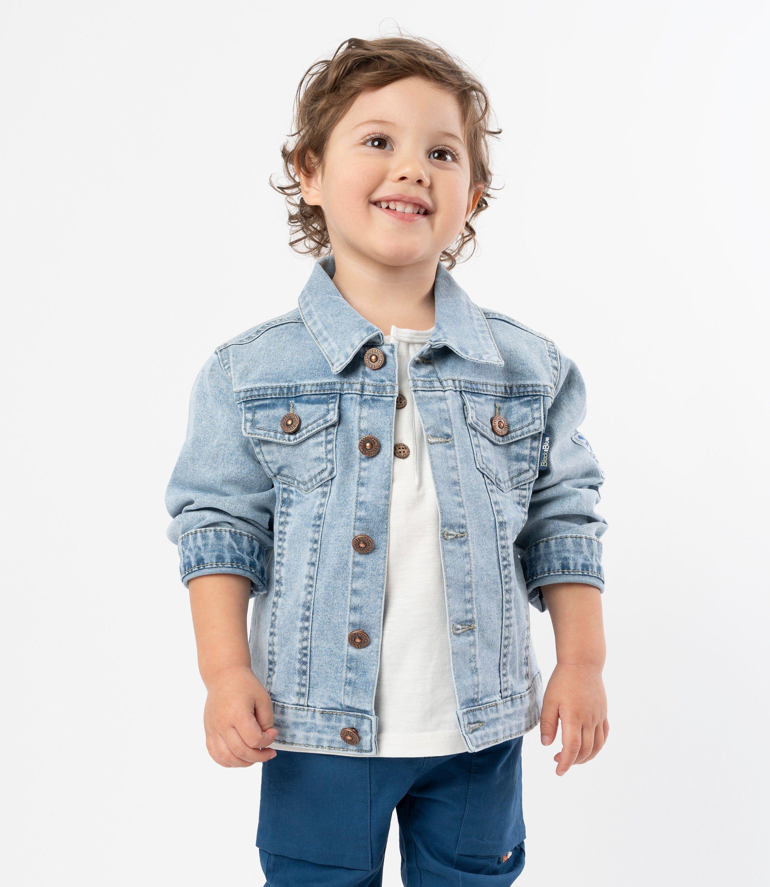 Chaqueta bebé denim azul Black and Blue-0