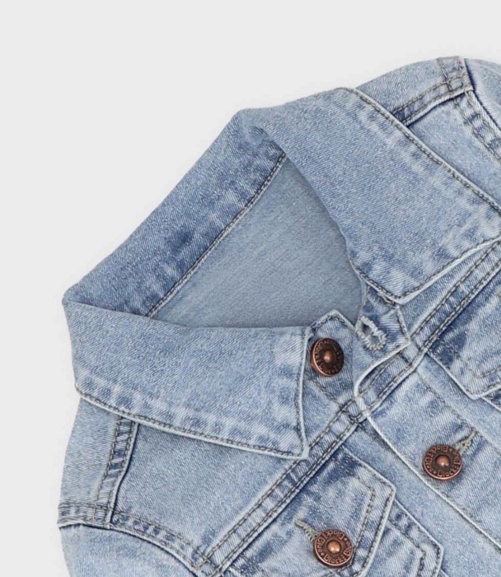 Chaqueta bebé denim azul Black and Blue-3