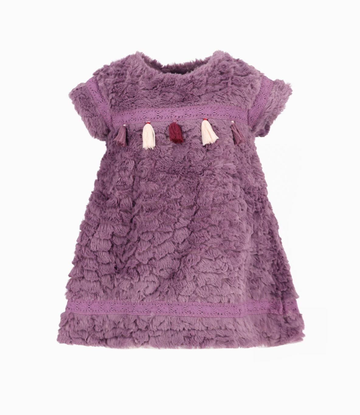 Vestido bebé boho morado Limonada-0