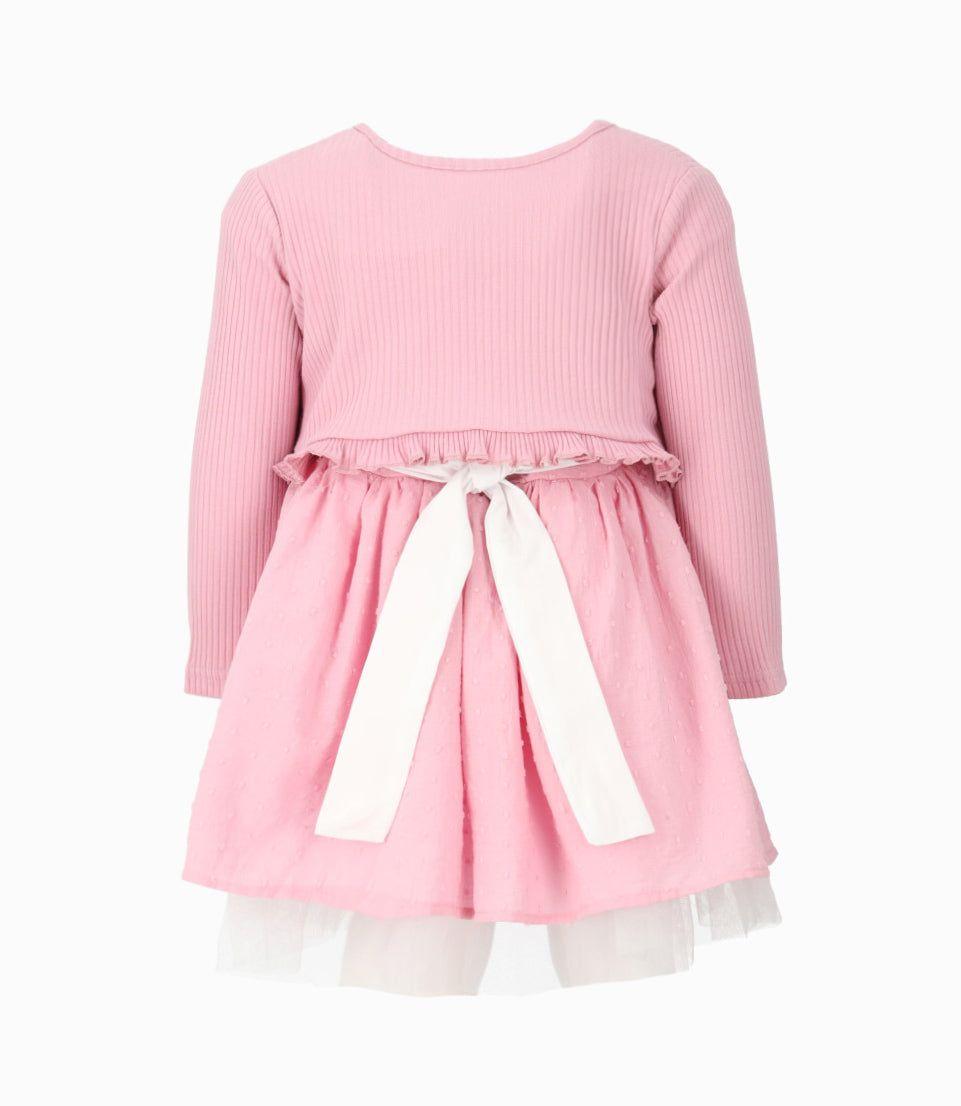 Vestido bebé con bolero palo rosa Limonada-2