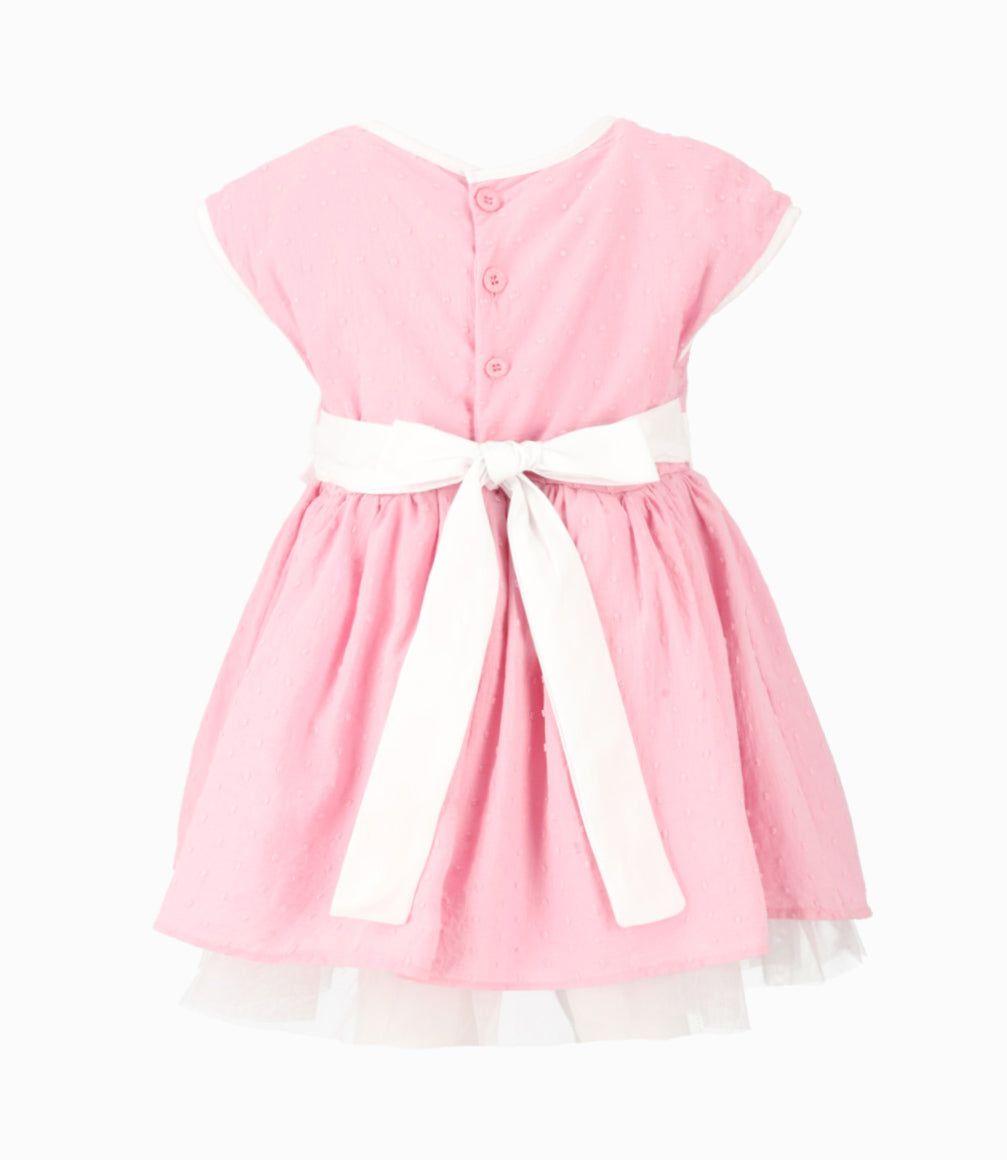 Vestido bebé con bolero palo rosa Limonada-3