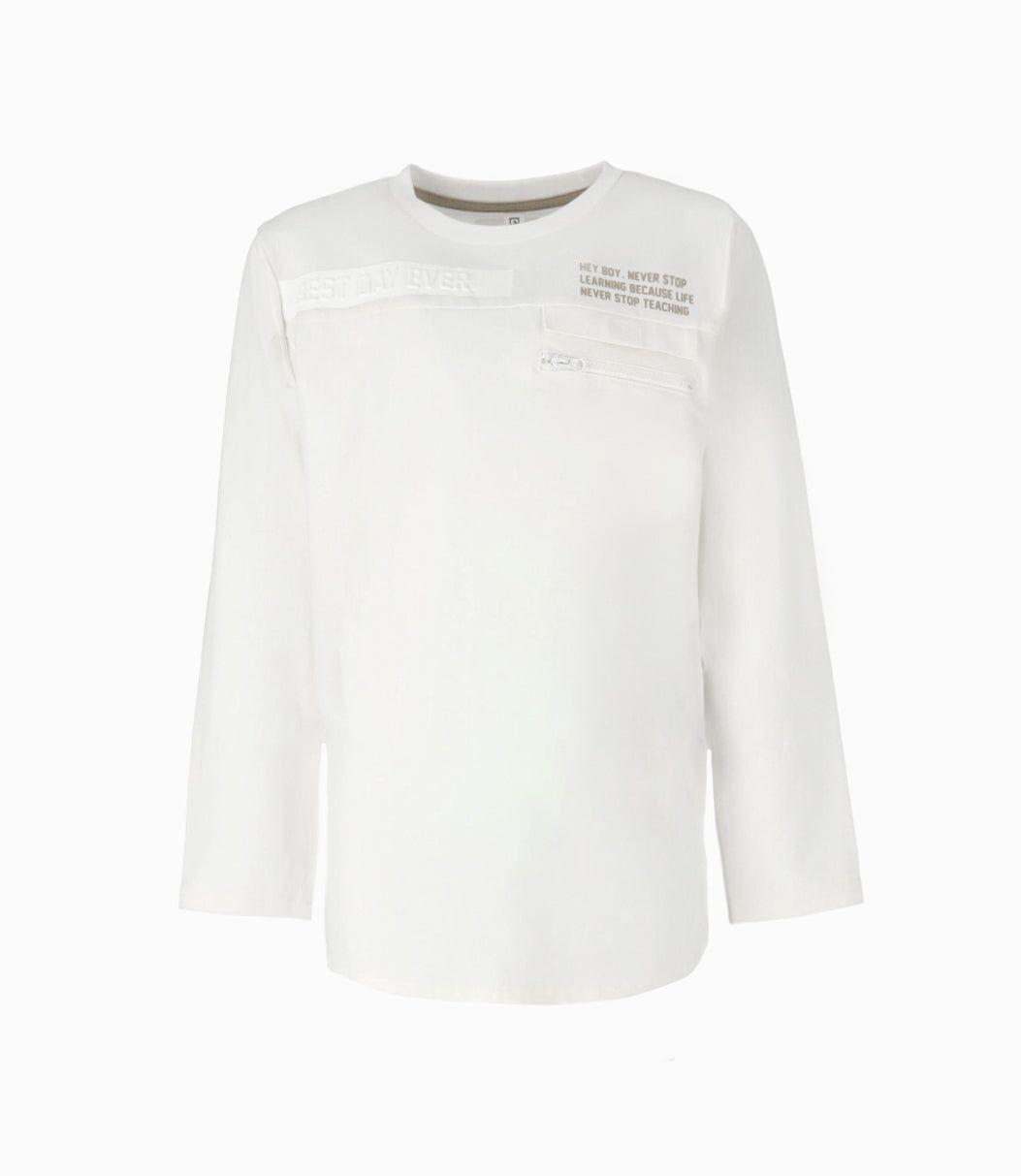 Polera niño con estampado blanco Black and Blue-1