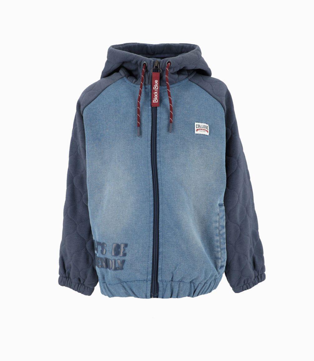 Chaqueta niño bomber azul piedra Black and Blue-0