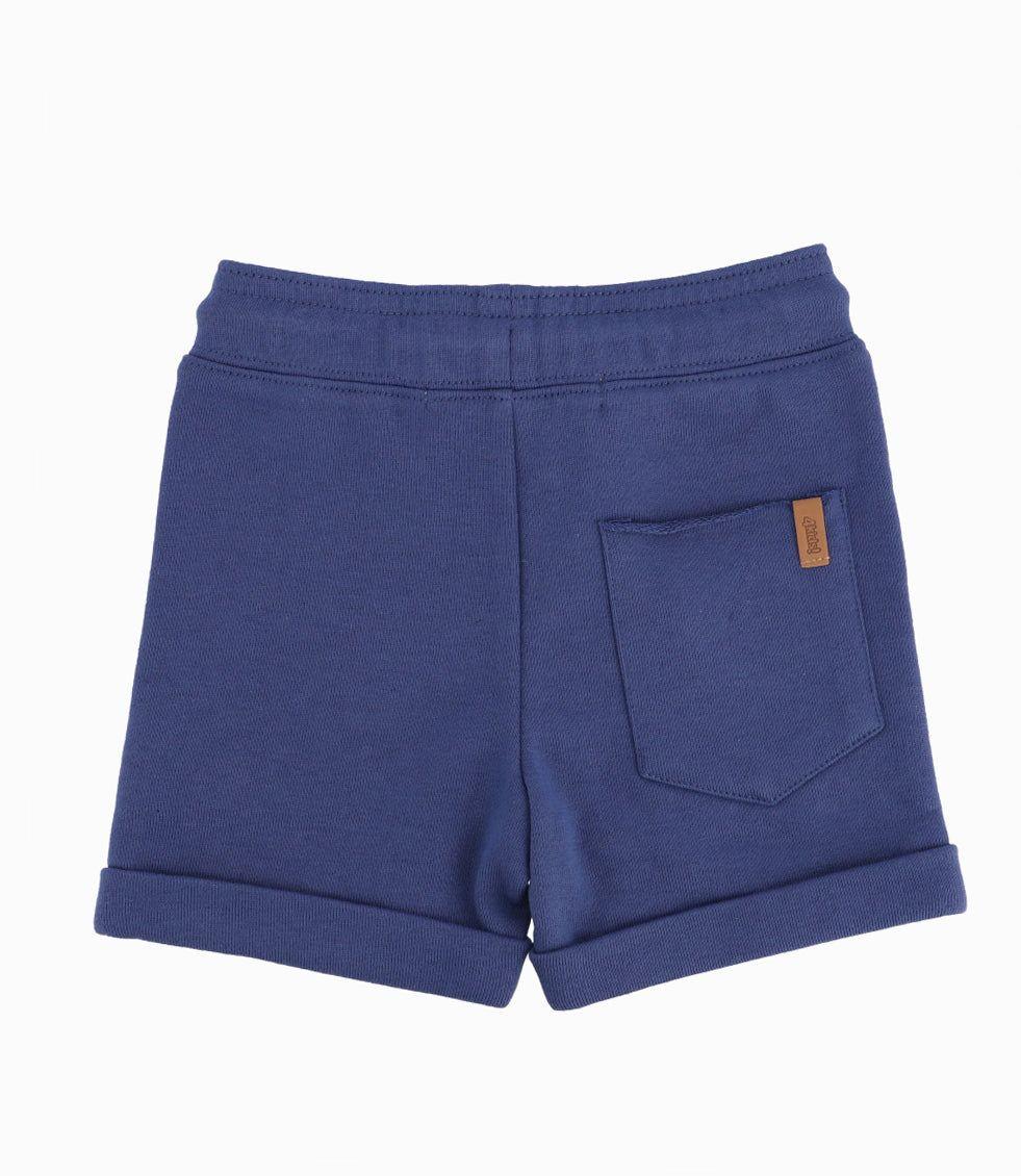 Bermuda Bebé Niño Básico Azul Piedra-1