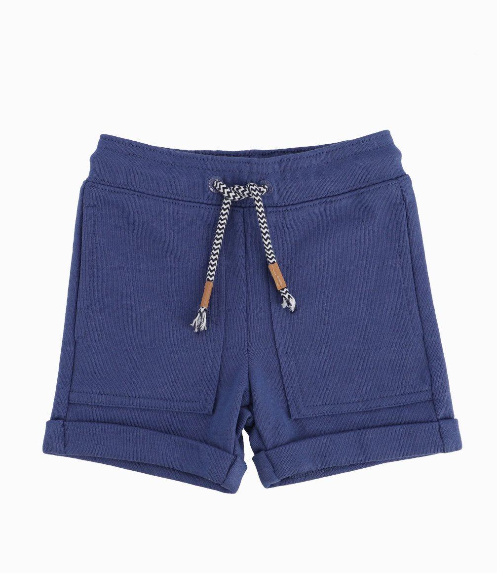 Bermuda Bebé Niño Básico Azul Piedra-2