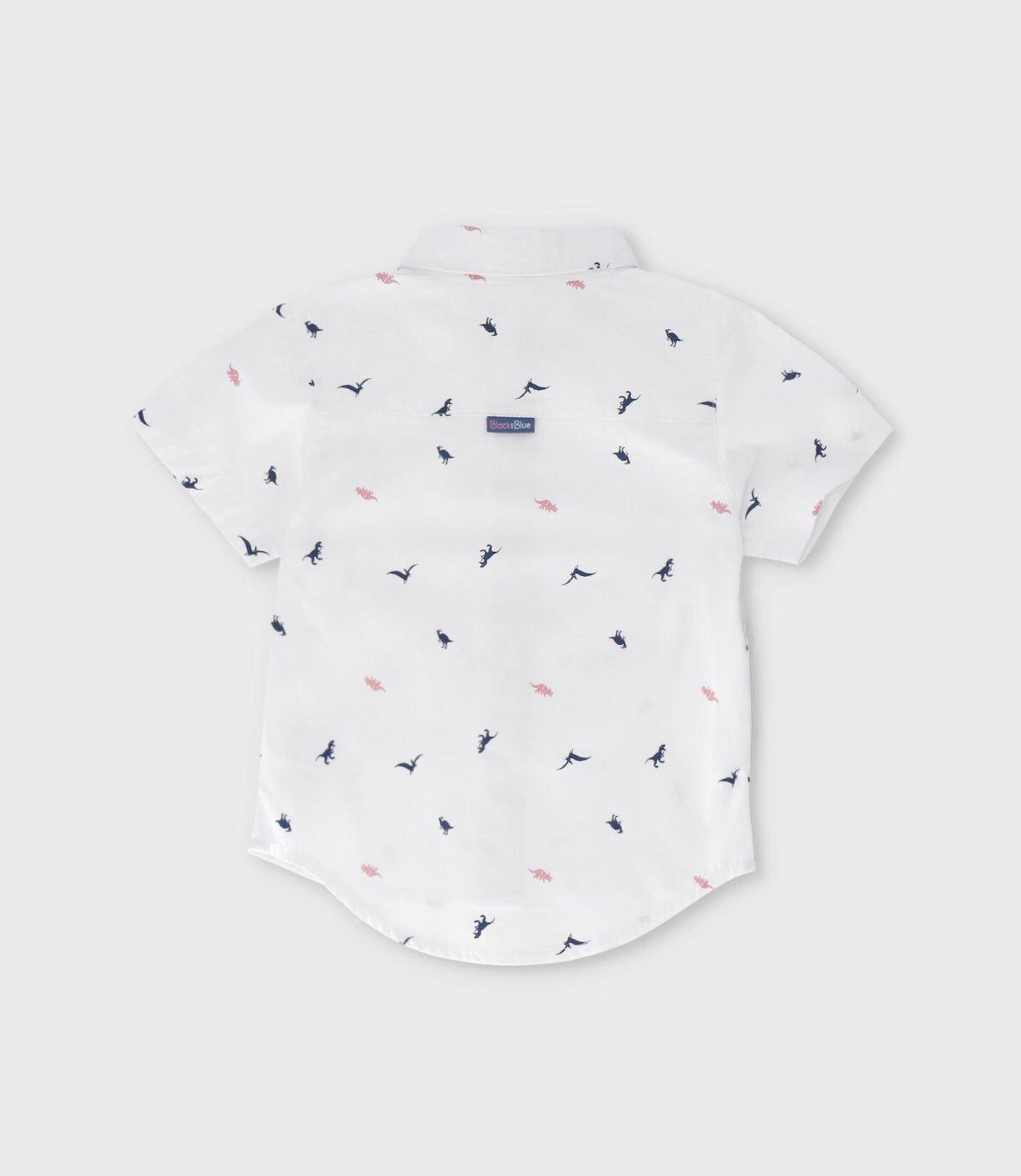 Camisa manga corta bebé con dinosaurios crudo Black and Blue-2