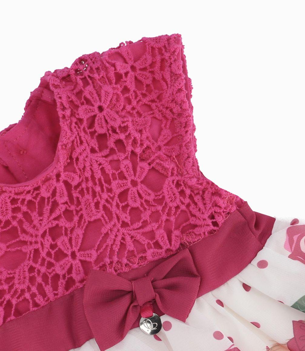 Vestido Con Macramé y Puntos Recién Nacida Frutilla Limonada-1