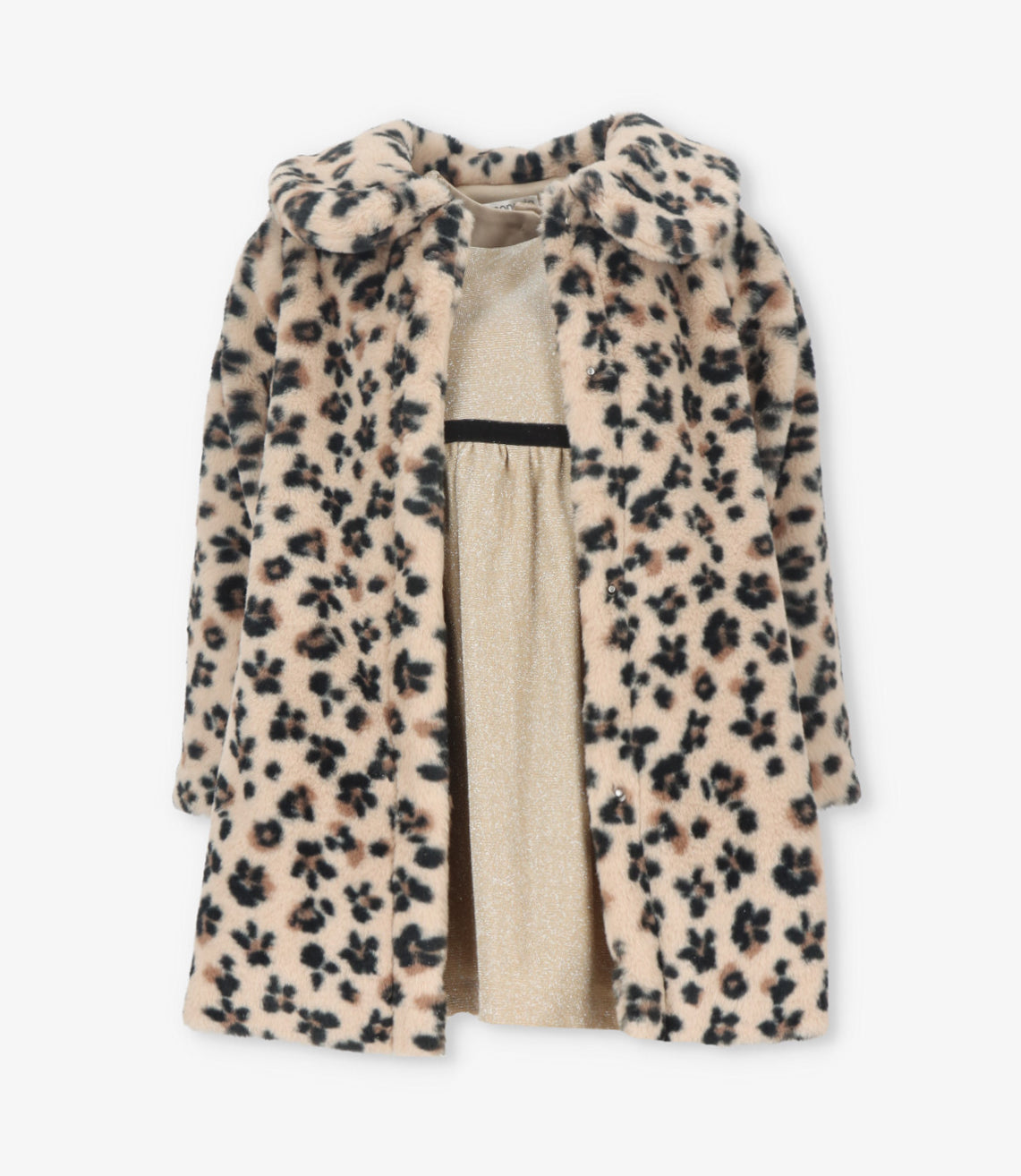 Vestido niña diseño animal print beige Limonada-2
