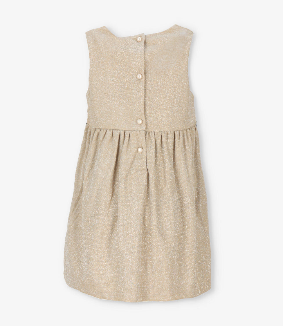 Vestido niña diseño animal print beige Limonada-5