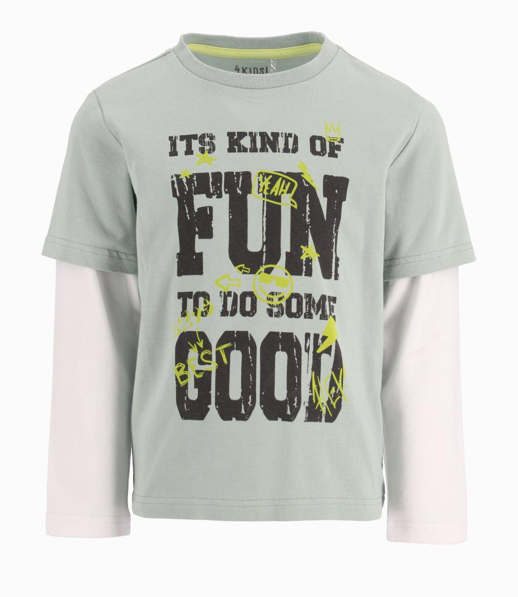 Polera Niño Con Estampado Verde 4 Kids-4