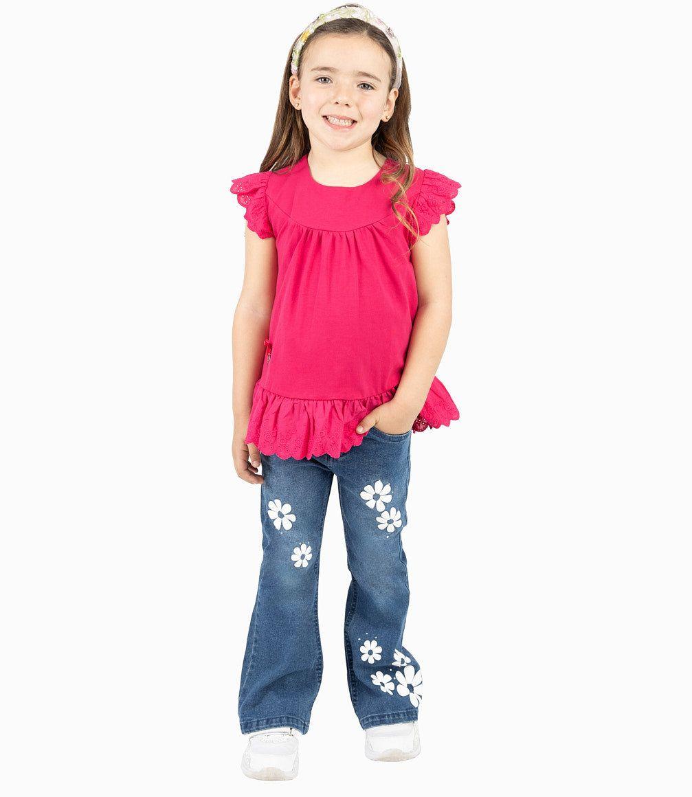 Polera Niña Con Bordados-0