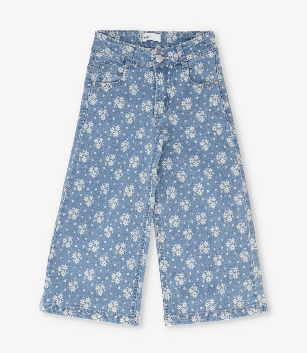 Jeans niña floreado denim celeste 4 Kids-1