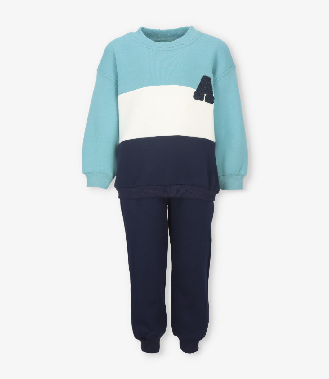 Buzo niño tricolor menta Black and Blue-1