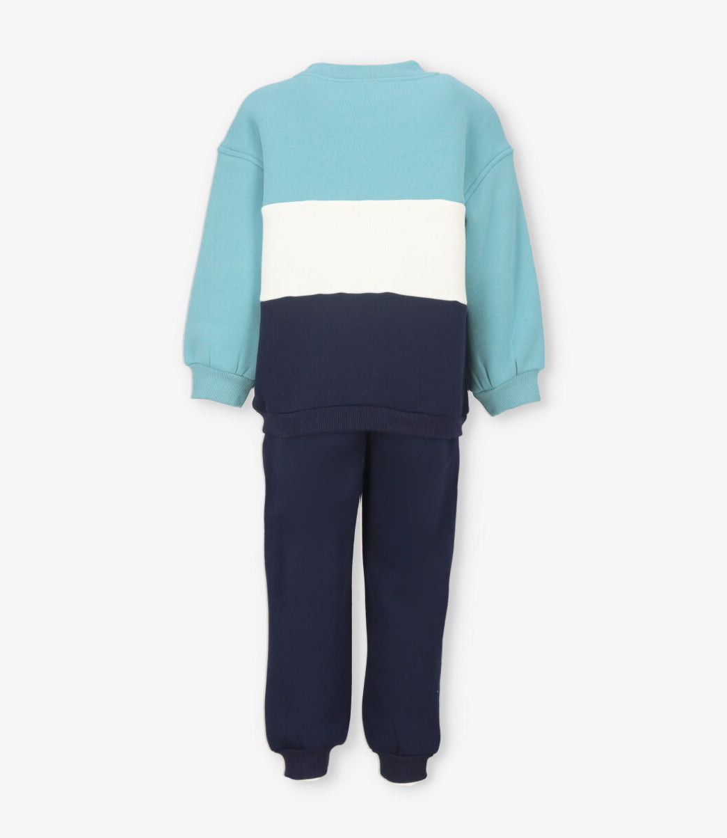 Buzo niño tricolor menta Black and Blue-2