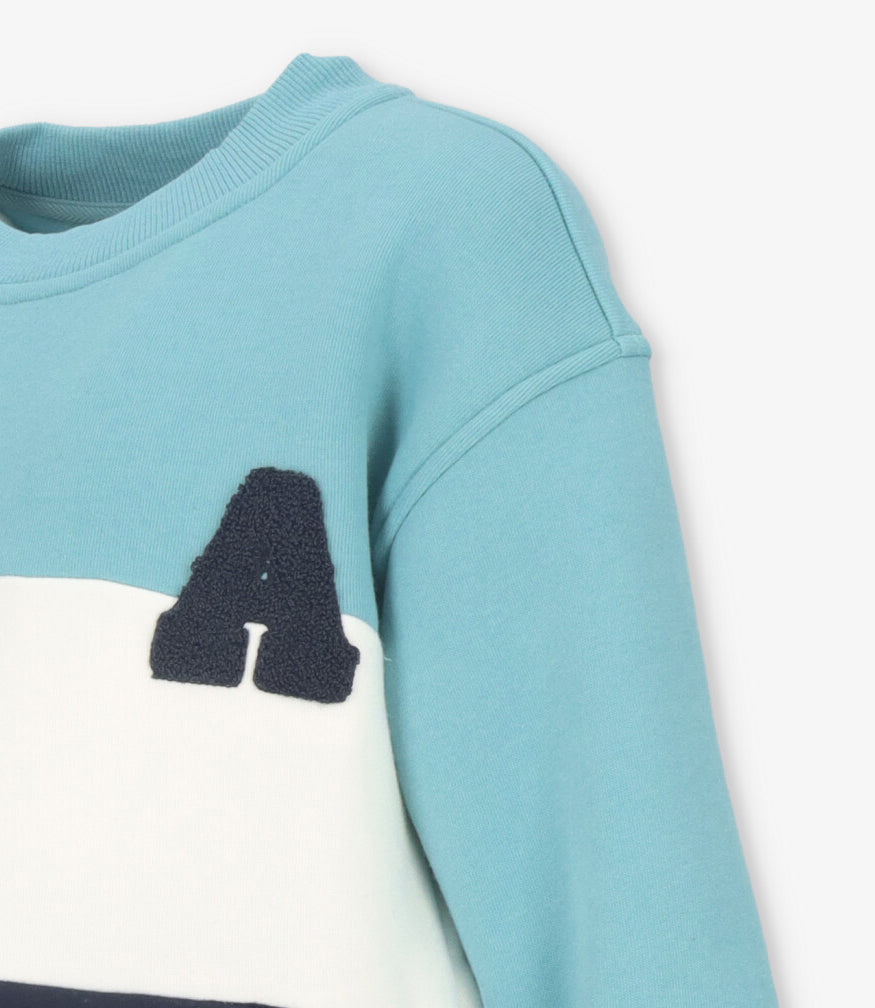 Buzo niño tricolor menta Black and Blue-3