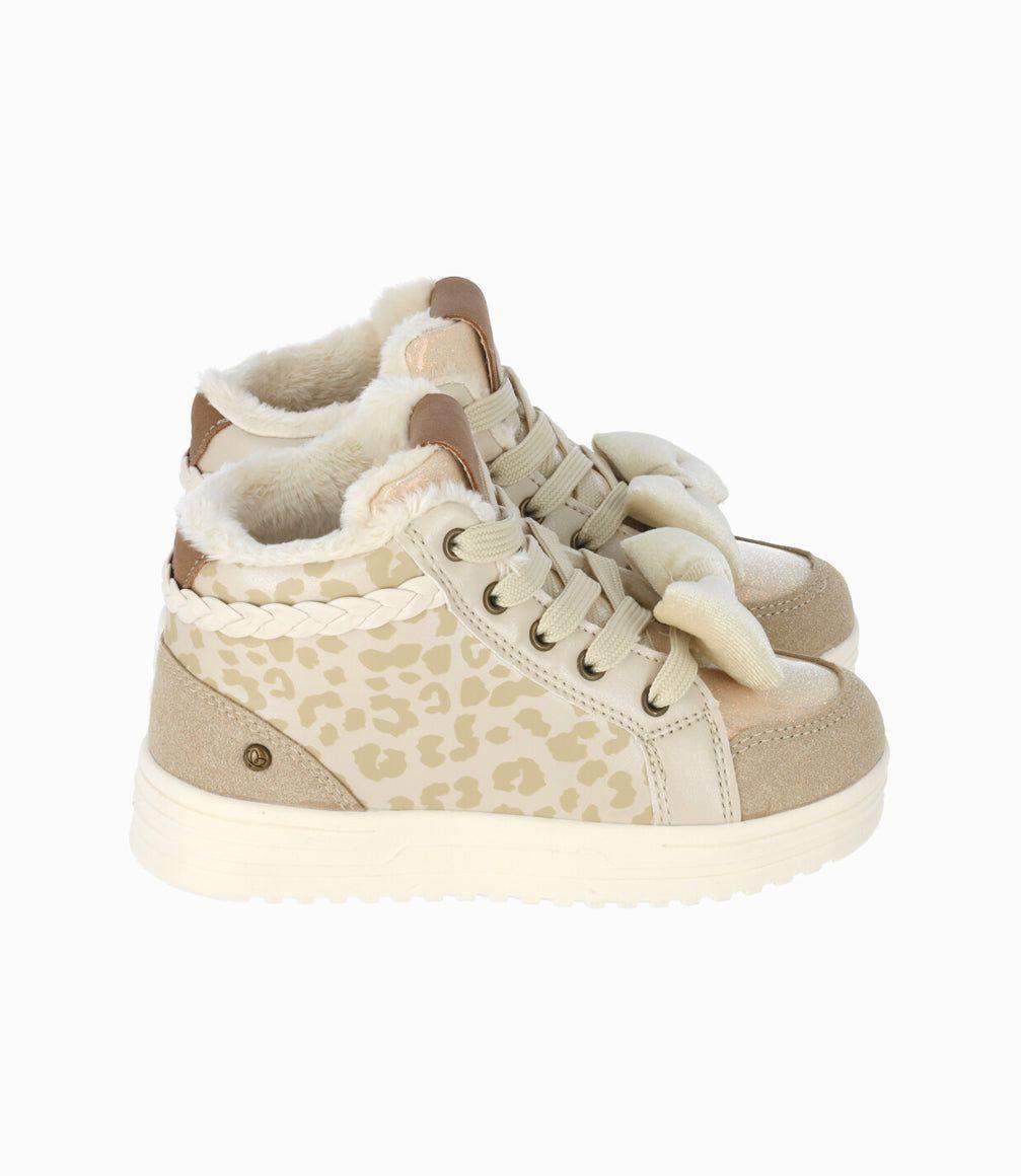 Zapatilla niña animal print dorado Limonada-1
