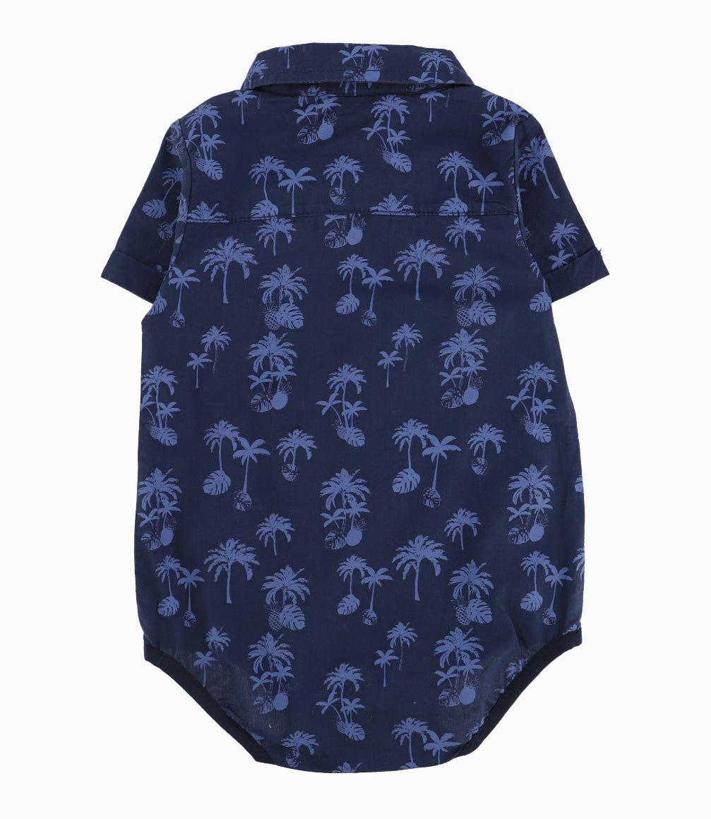 Camisa Bebé Niño Con Diseño Azul Marino-5