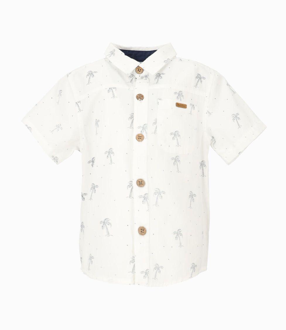 Camisa manga corta bebé con palmera crudo Black and Blue-0