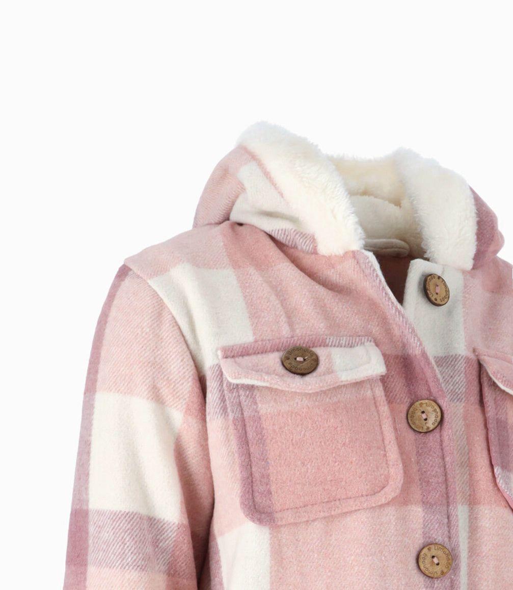 Chaqueta niña cuadrillé palo rosa Limonada-1