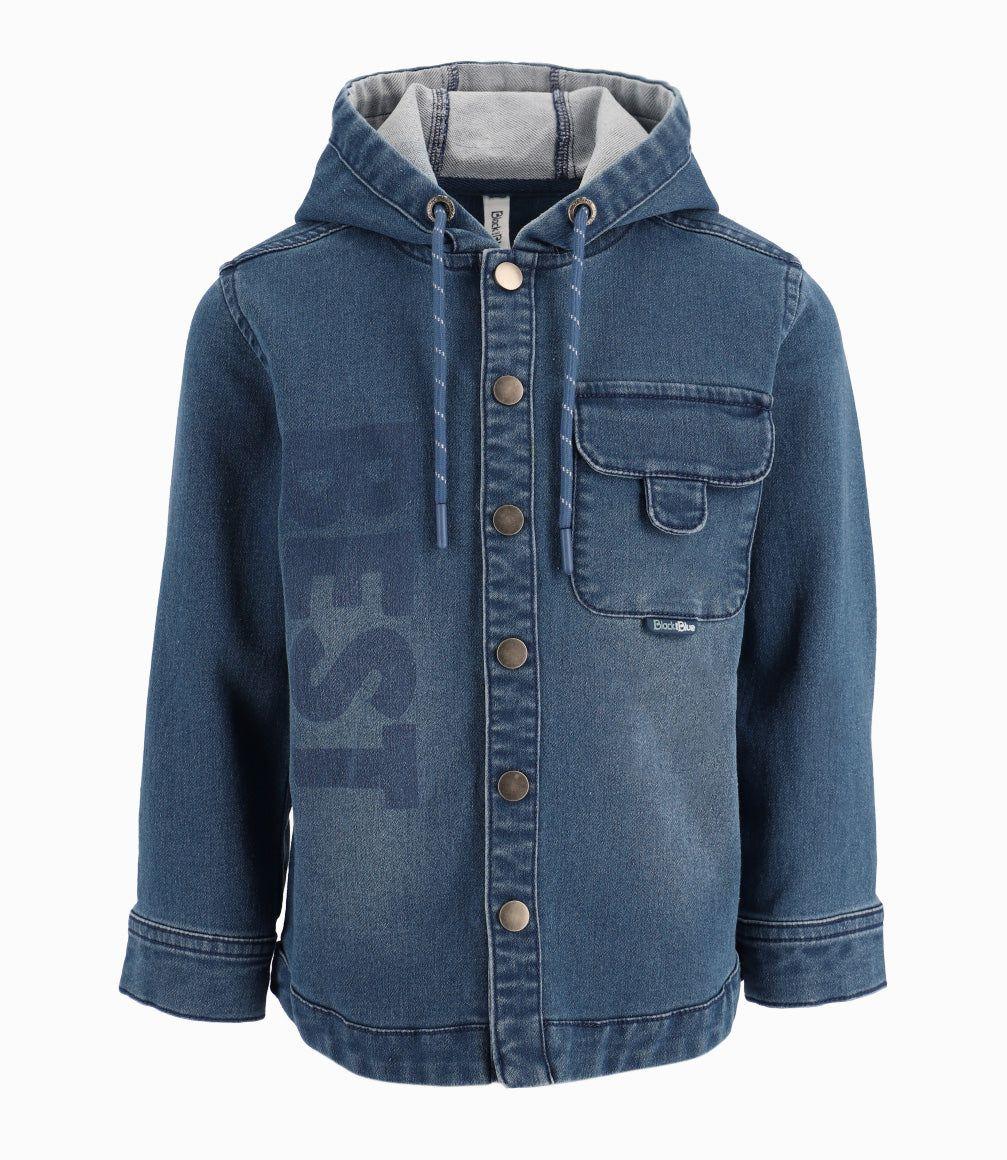 Camisa Niño Con Gorro Denim Azul-7