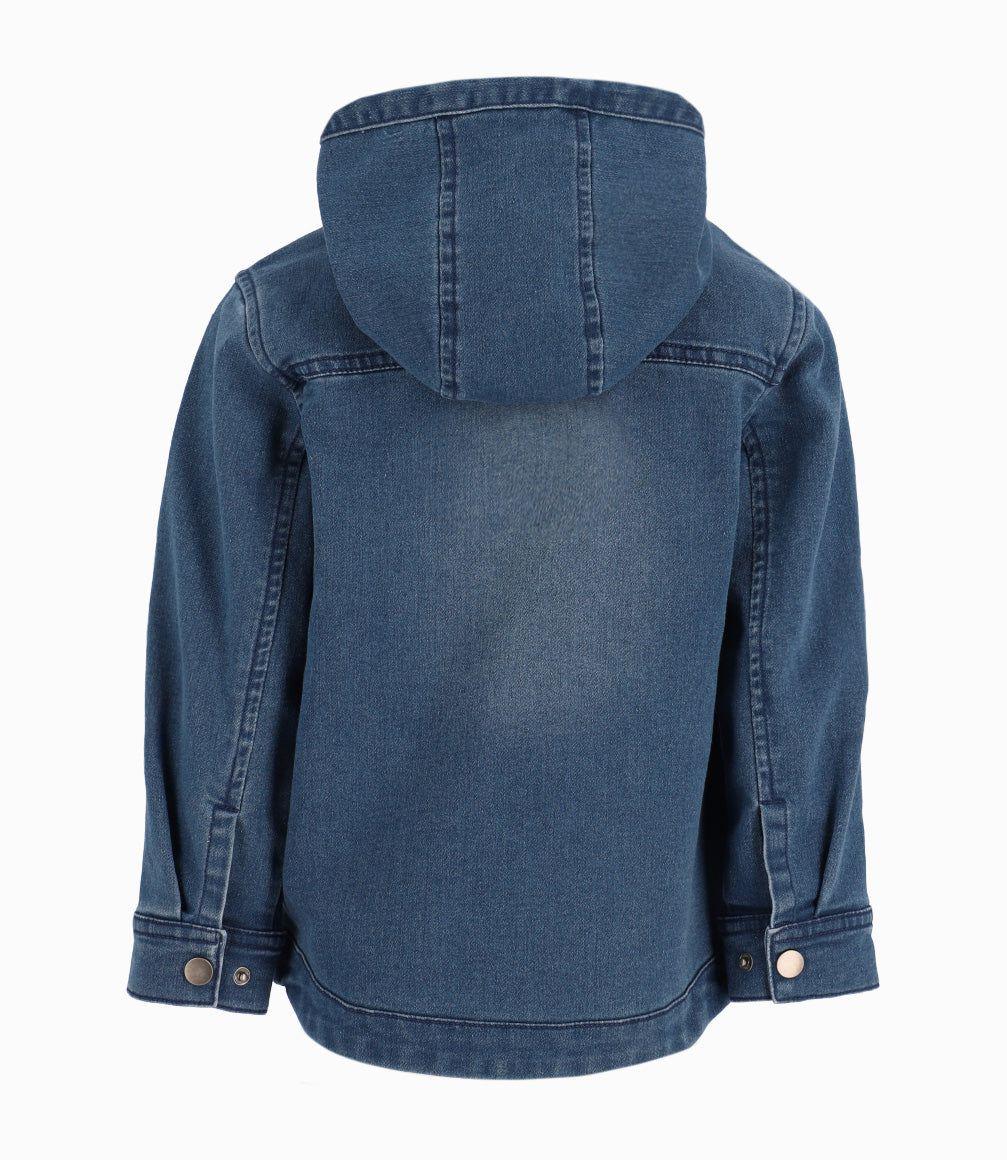 Camisa Niño Con Gorro Denim Azul-9