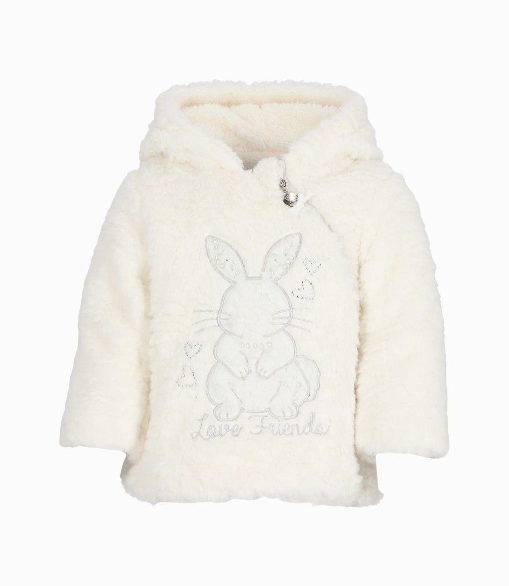 Chaqueta bebé con conejo blanco Limonada-0