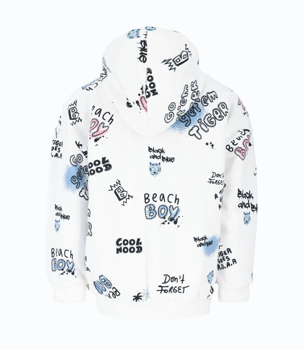 Polerón niño estampado crudo Black and Blue-2