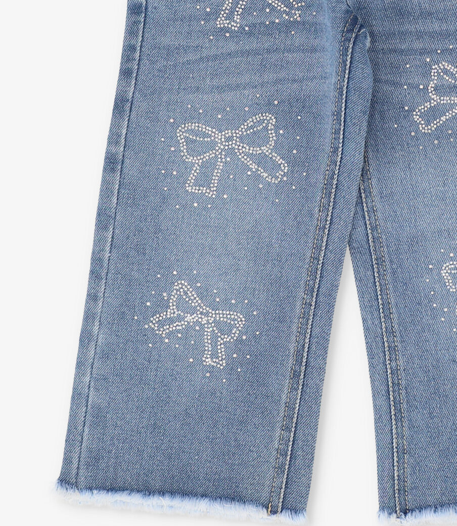 Jeans niña con lazos denim azul Limonada-3