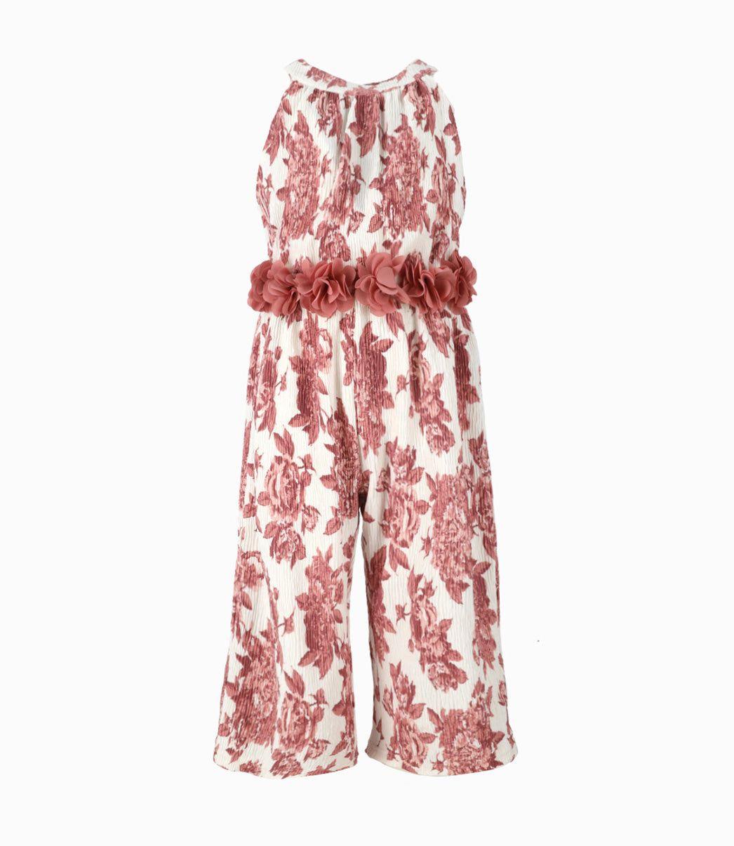 Enterito bebé con cuello halter palo rosa Limonada-1