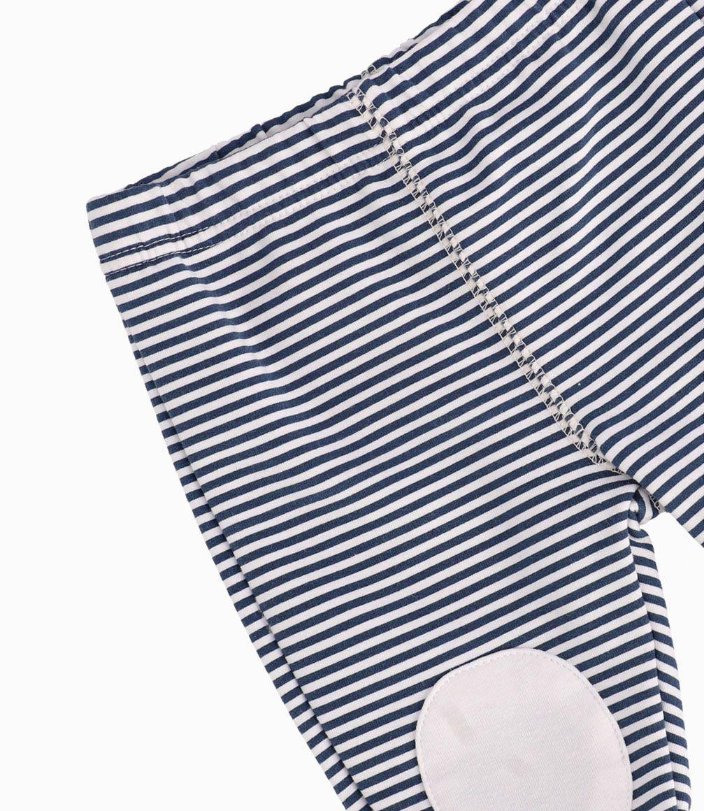 Conjunto Buzo Recién Nacido Algodón Blanco Black and Blue-2