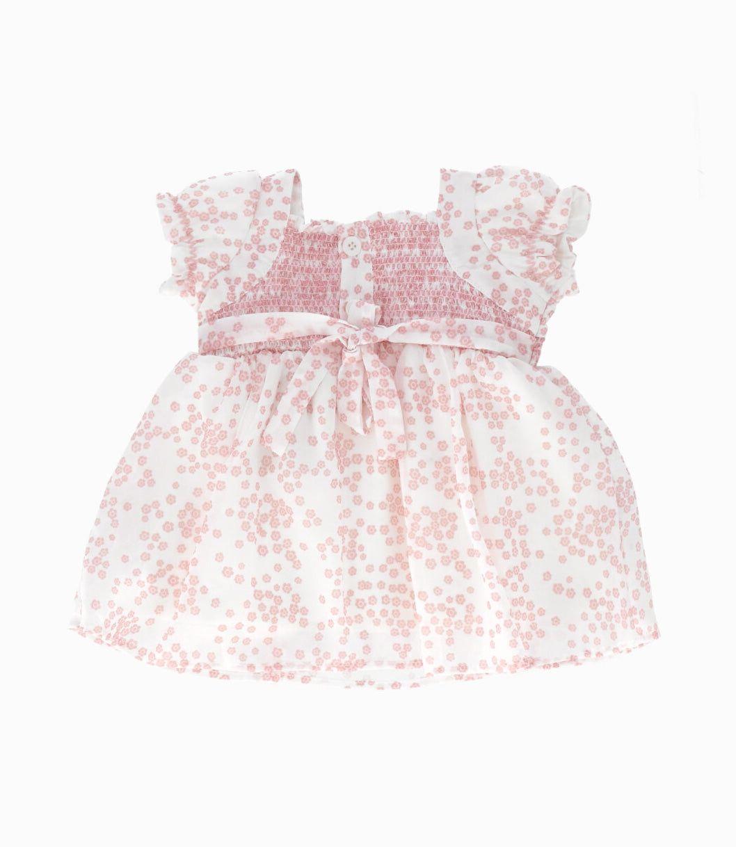 Vestido recién nacida floreado rosado Limonada-2