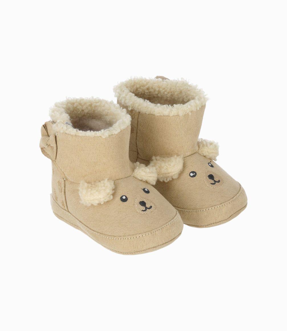 Bota recién nacida con lazo beige 4 Kids-0