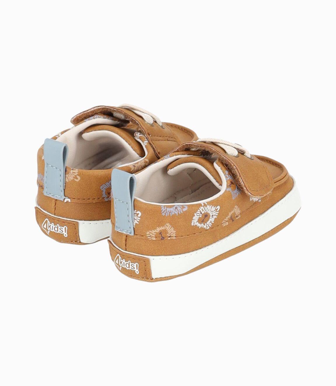 Zapato recién nacido con diseño café 4 Kids-2