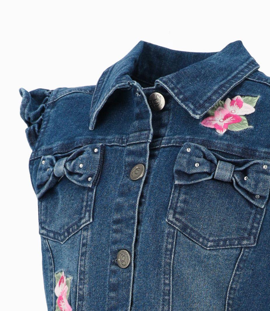 Chaqueta niña sin mangas Azul Marino Limonada-2