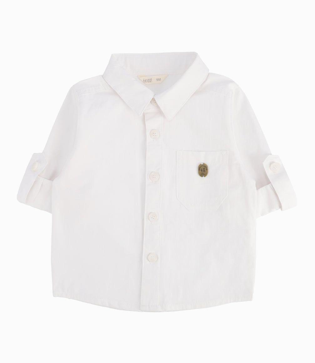 Camisa Bebé Niño Básica Blanco-7