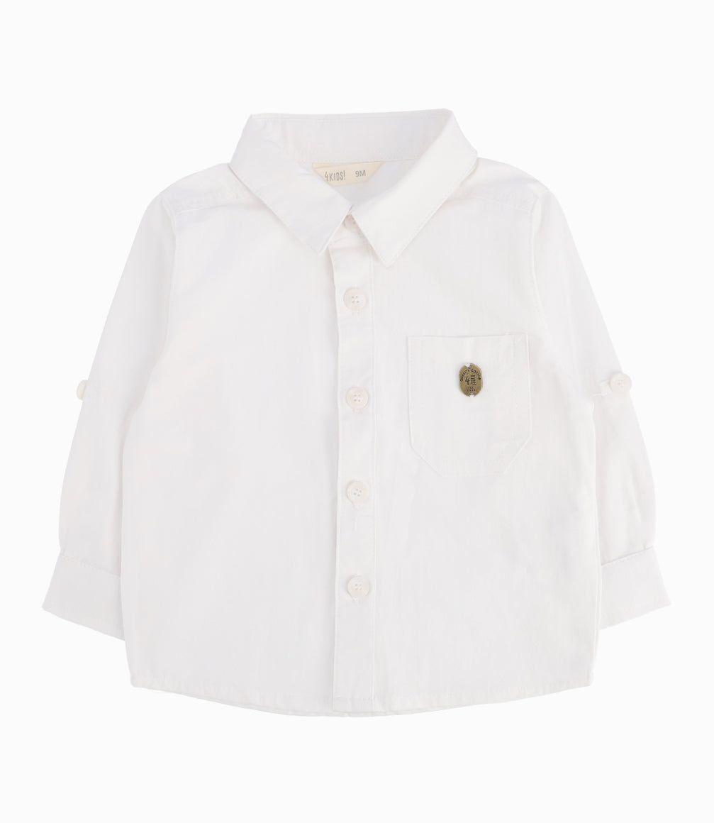 Camisa Bebé Niño Básica Blanco-8