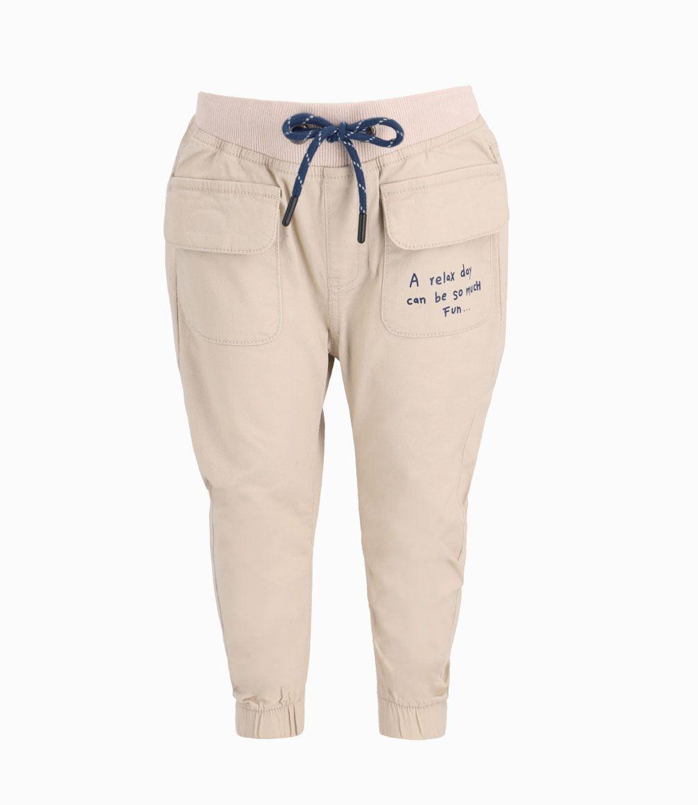 Pantalón Cargo Bebé Niño Algodón Beige Black and Blue-0
